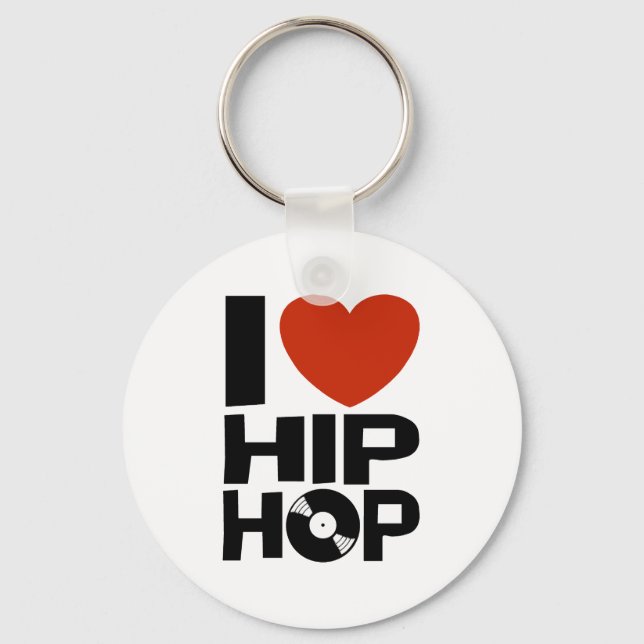 Chaveiro Eu Amo Hip Hop (Frente)