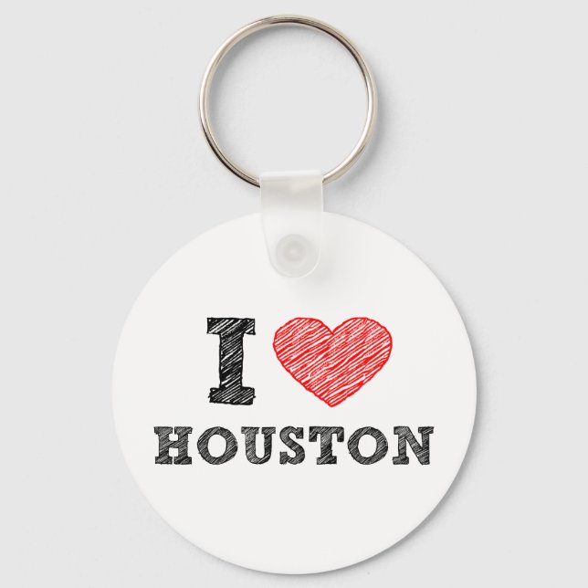 Chaveiro Eu Amo Houston (Frente)