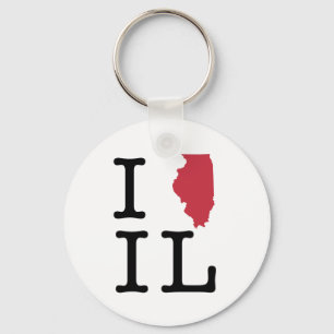 Chaveiro Eu amo Illinois
