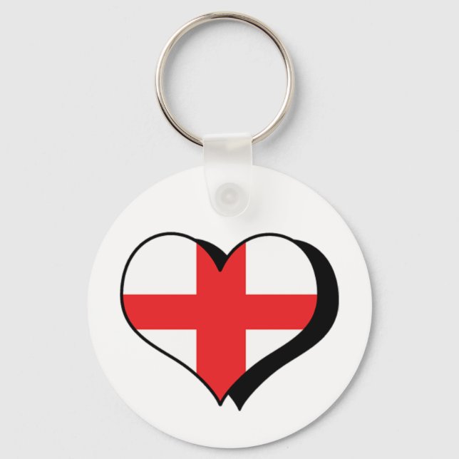 Chaveiro Eu Amo Inglaterra Pingente de Chave (Frente)