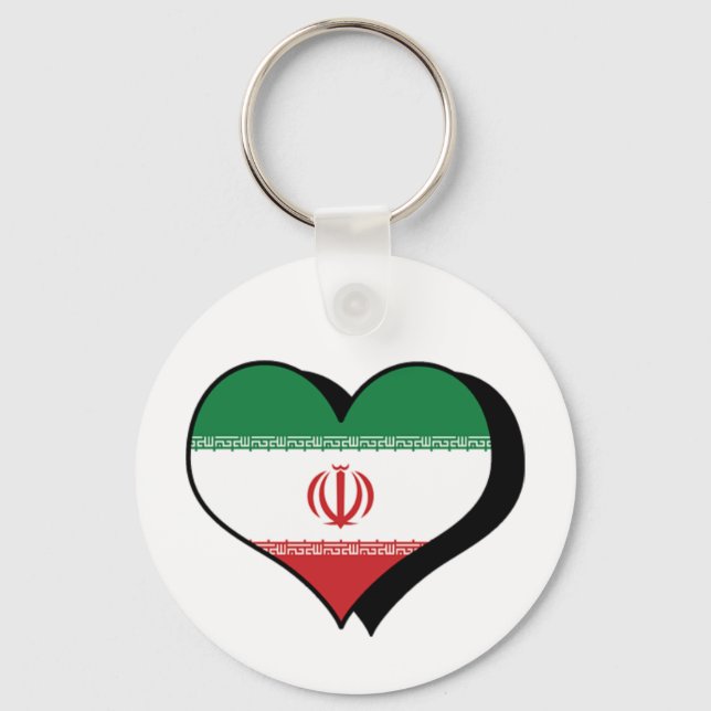 Chaveiro Eu Amo Iran Pingente de Chave (Frente)