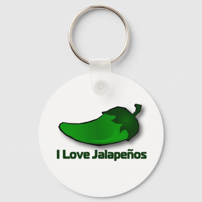 Chaveiro Eu Amo Jalapenos (Frente)