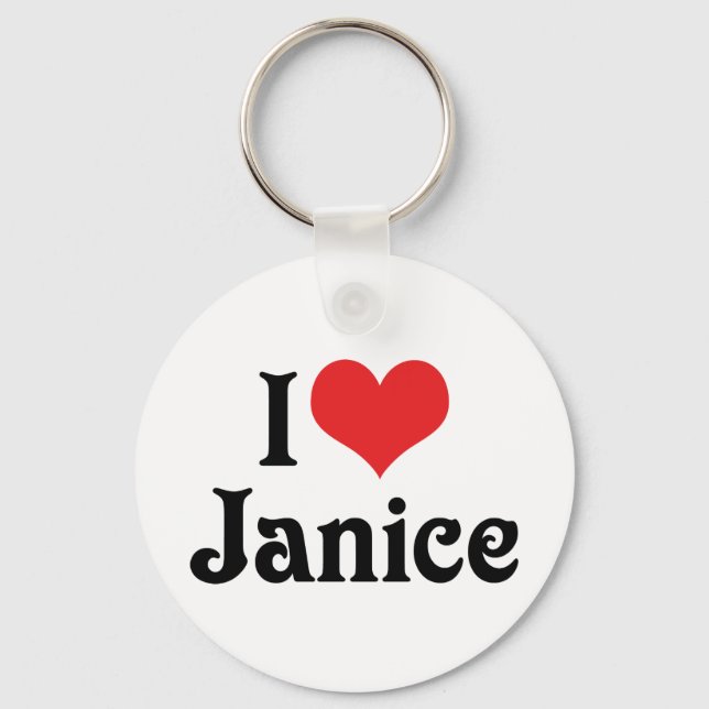 Chaveiro Eu Amo Janice (Frente)