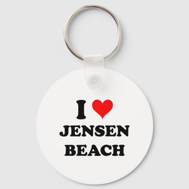 Chaveiro Eu Amo Jensen Beach Florida (Frente)