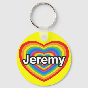 Chaveiro Eu amo Jeremy. Eu te amo Jeremy. Coração