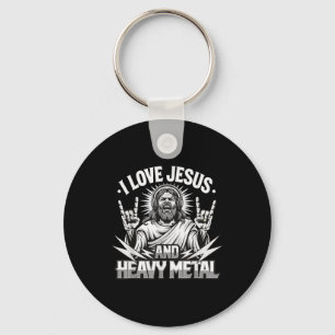 Chaveiro Eu Amo Jesus E Heavy Metal 2