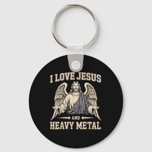 Chaveiro Eu Amo Jesus E Heavy Metal 3