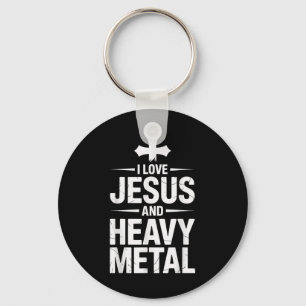 Chaveiro Eu Amo Jesus E Heavy Metal _8