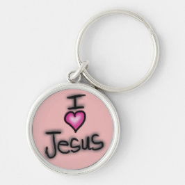 Chaveiro Eu Amo Jesus Eu Adoro Jesus Rosa