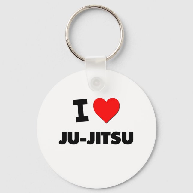 Chaveiro Eu Amo Ju-Jitsu (Frente)