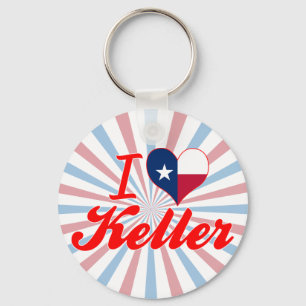 Chaveiro Eu amo Keller, Texas