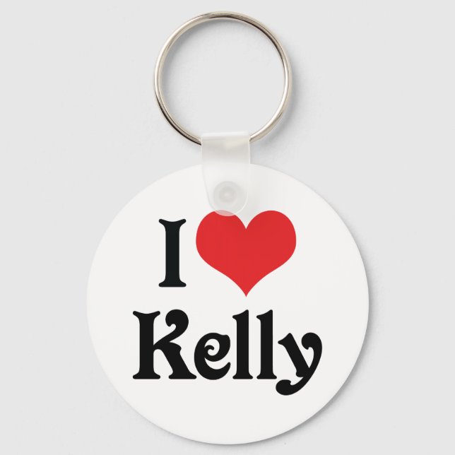 Chaveiro Eu Amo Kelly (Frente)