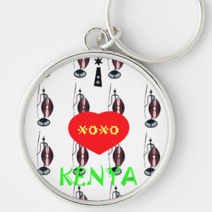 Chaveiro Eu amo Kenya XOXO