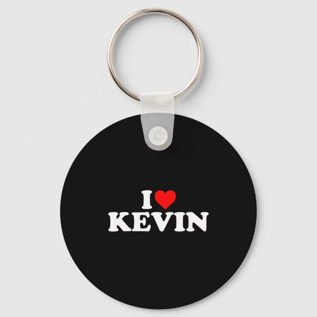 Chaveiro Eu Amo Kevin - Coração Manga Longa  (Frente)