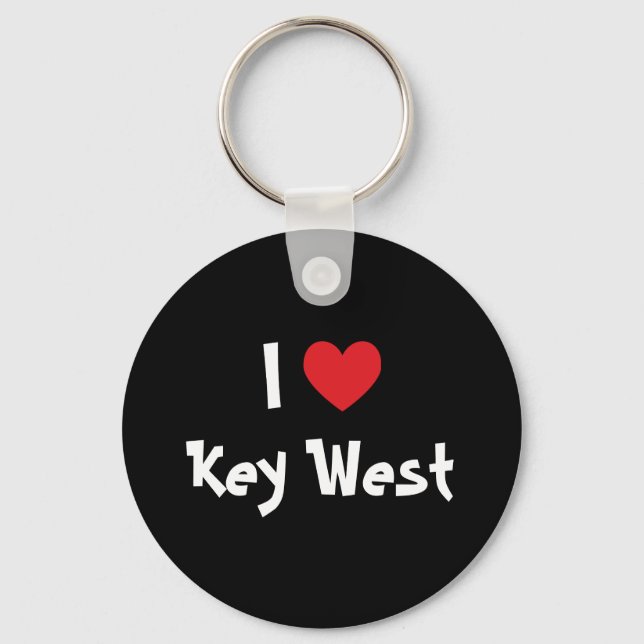 Chaveiro Eu Amo Key West Florida (Frente)