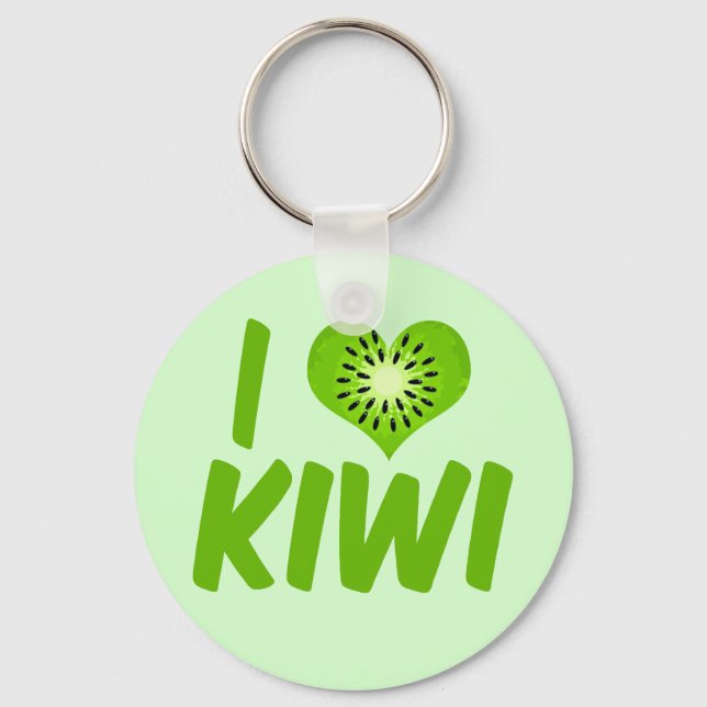 Chaveiro Eu amo Kiwi (Frente)