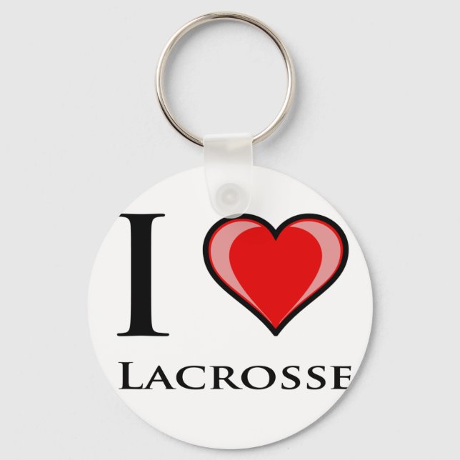 Chaveiro Eu Amo Lacrosse (Frente)