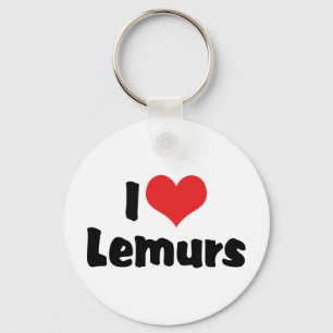 Chaveiro Eu Amo Lêmures Coração