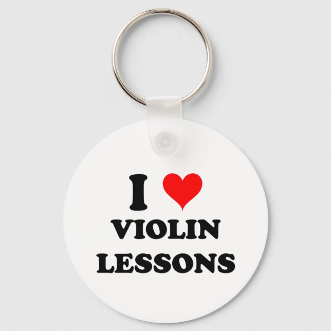 Chaveiro Eu Amo Lições De Violino (Frente)