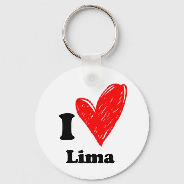 Chaveiro Eu amo Lima (Frente)