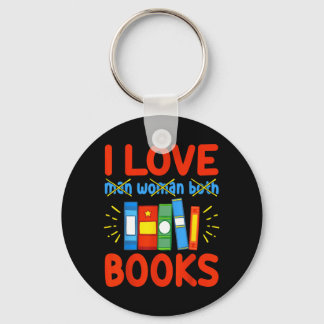 Chaveiro Eu Amo Livros Divertido Presente de Leitor Aroace 