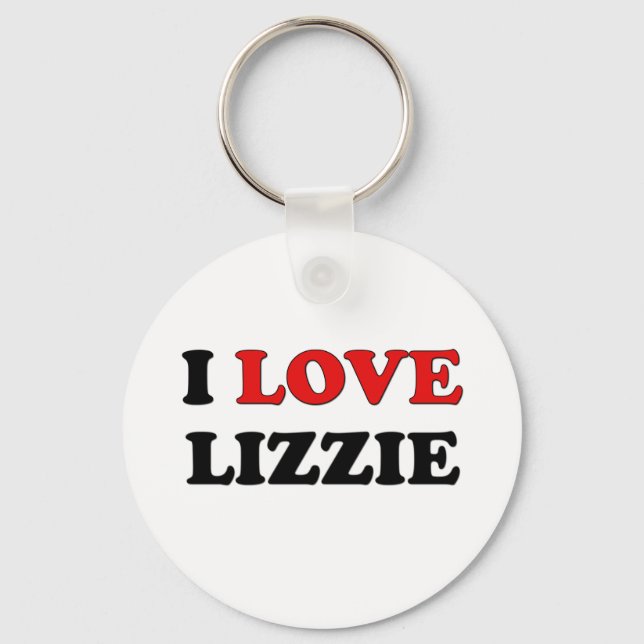 Chaveiro Eu Amo Lizzie (Frente)