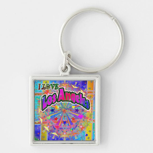 Chaveiro EU AMO Los Angeles Pulseira de Unidade Cósmica (Frente)