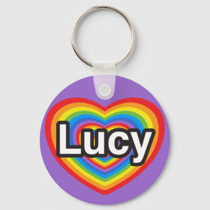Chaveiro Eu amo Lucy. Eu te amo, Lucy. Coração