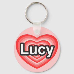 Chaveiro Eu amo Lucy. Eu te amo, Lucy. Coração