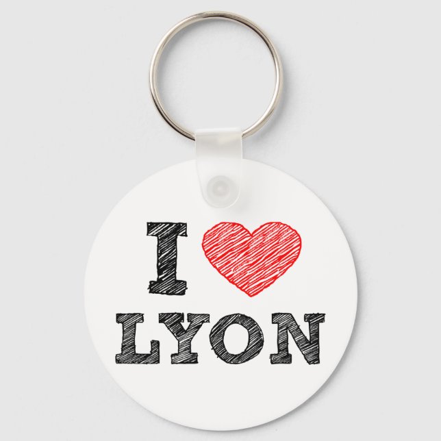 Chaveiro Eu Amo Lyon (Frente)