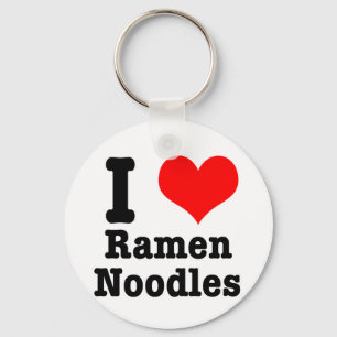 Chaveiro EU AMO macarrão ramen