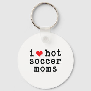 Chaveiro Eu Amo Mães de Futebol Quentes Camiseta Engraçada