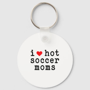 Chaveiro Eu Amo Mães de Futebol Quentes Camiseta engraçada 