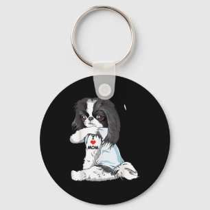 Chaveiro Eu Amo Mamãe Tatuagem Japonês Chin Mãe Cachorro So