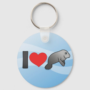 Chaveiro Eu Amo Manatees