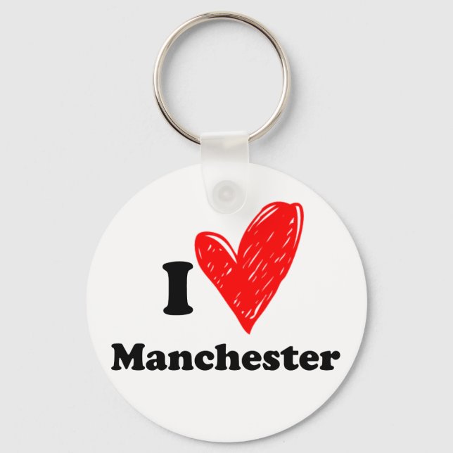 Chaveiro Eu amo Manchester (Frente)