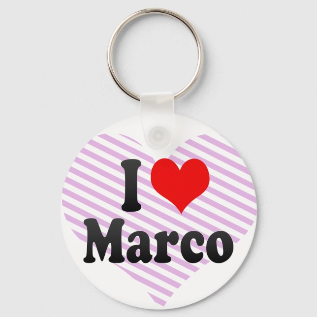 Chaveiro Eu amo Marco (Frente)