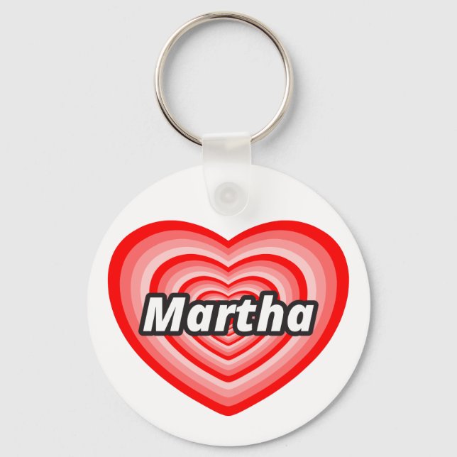 Chaveiro Eu amo Martha (Frente)