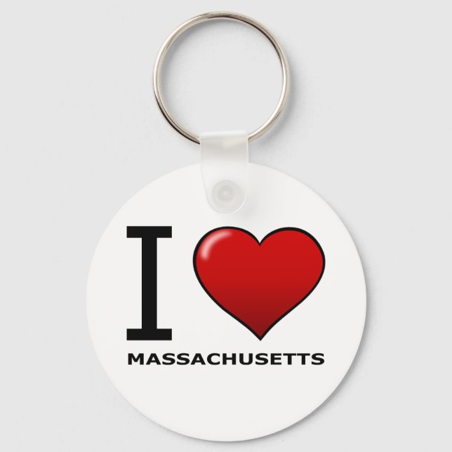 CHAVEIRO EU AMO MASSACHUSETES (Frente)