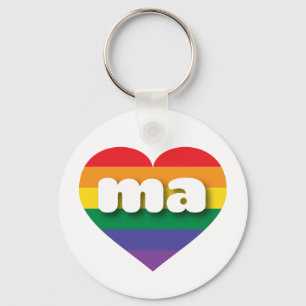 Chaveiro Eu amo Massachusetts Orgulho gay