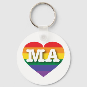 Chaveiro Eu amo Massachusetts Orgulho gay