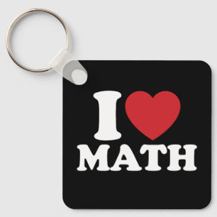 Chaveiro Eu Amo Matemática Eu Adoro Groovy Retro