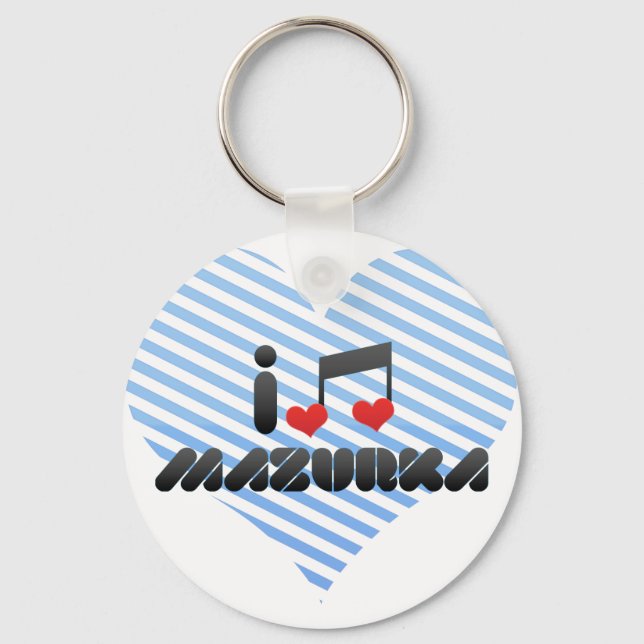 Chaveiro Eu amo Mazurka (Frente)
