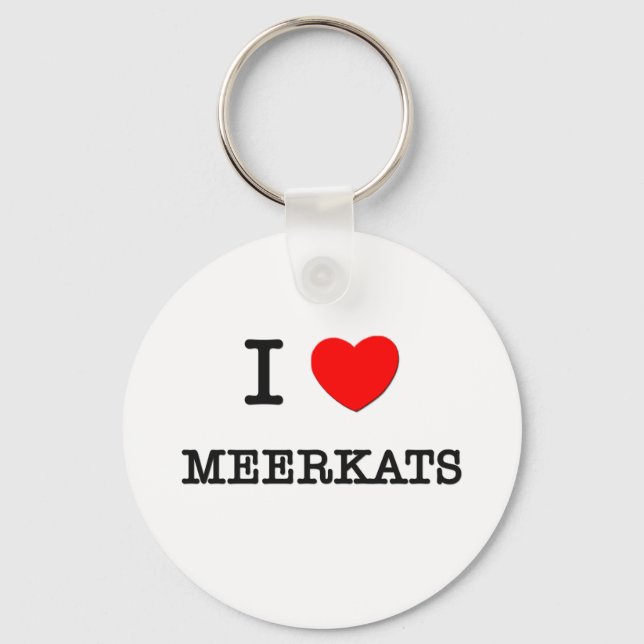 Chaveiro Eu Amo MEERKATS (Frente)