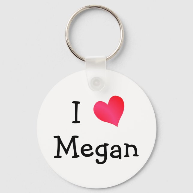Chaveiro Eu Amo Megan (Frente)