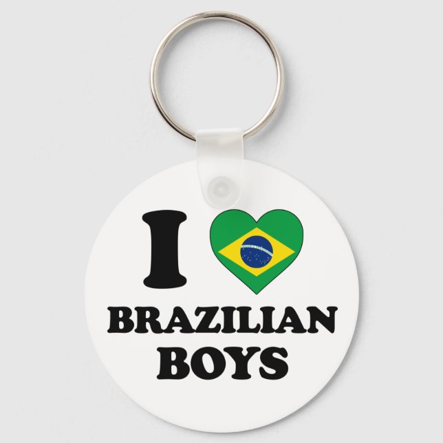 Chaveiro Eu amo meninos brasileiros (Frente)
