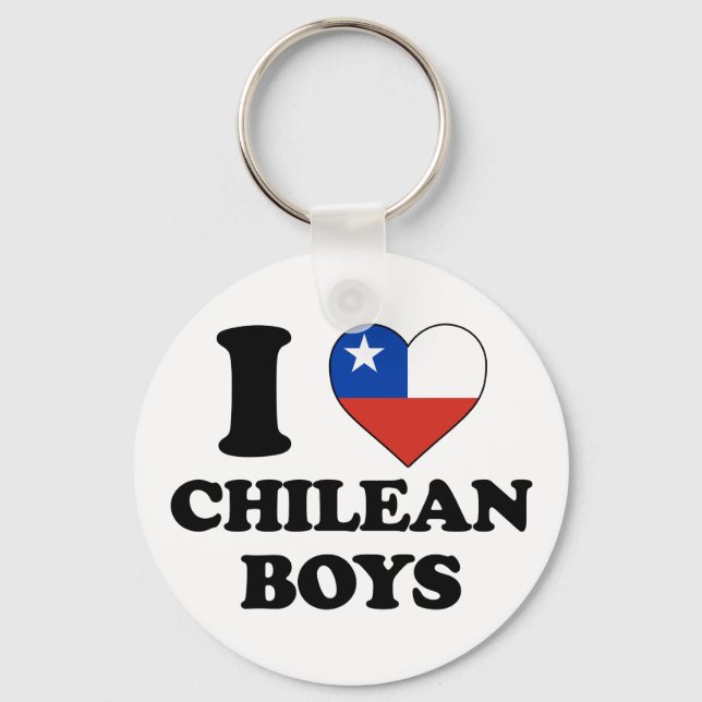 Chaveiro Eu amo meninos chilenos (Frente)