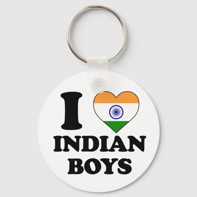 Chaveiro Eu amo Meninos Indianos (Frente)