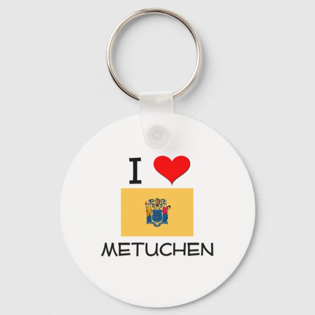 Chaveiro Eu Amo Metuchen New Jersey (Frente)