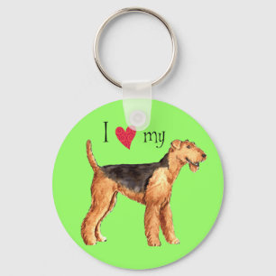 Chaveiro Eu amo meu Airedale